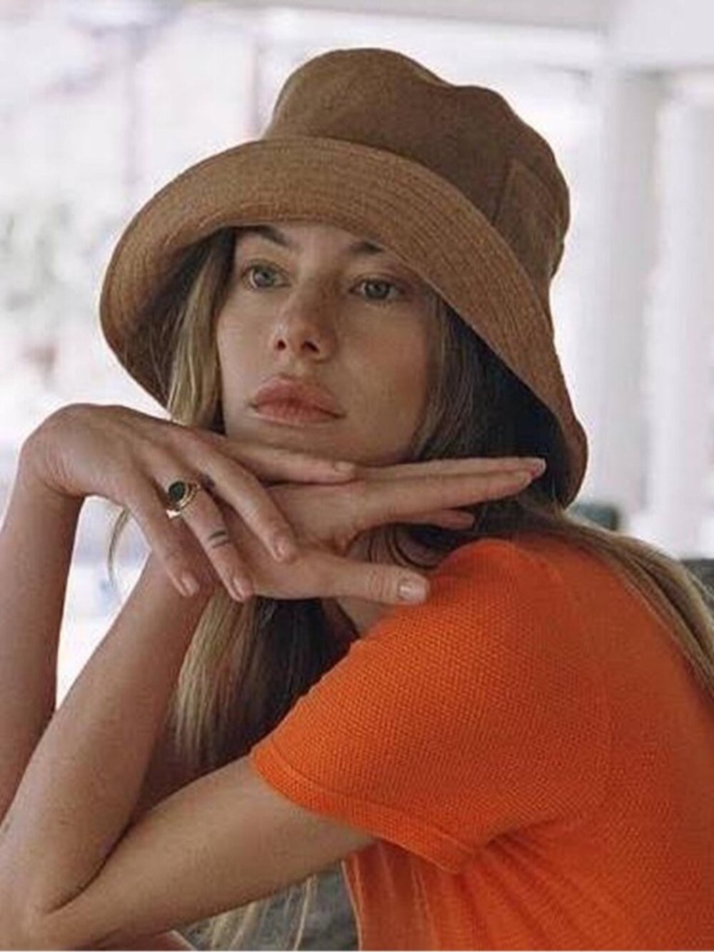 Lack of Color Wave Bucket Hat Size Small Medium 56 CM Tangerine Terry Orange - Picture 2 of 8